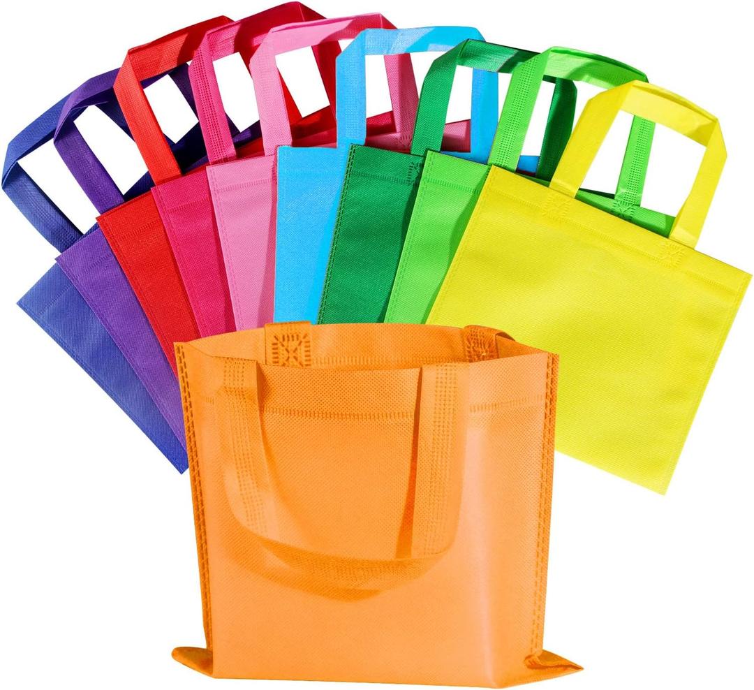 SPERPAND 30Pcs Small Gift Bags with Handles, Holiday Gift Bag Treat Tote Party Favor Bags Goodie Bags for Kids Birthday, Baby Shower, Easter Bag (A-30 Pack)