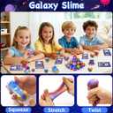 28 Pack Valentines Day Gifts for Kids, Valentines Galaxy Slime with Valentines Cards Kids Stress Relief Fidget Set Valentines Day Gifts for School Classroom Exchange Party Favors Supplies