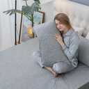 OMERAI Queen Sheet Set, 3 Piece Bed Sheets for Hot Sleeper, Breathable & Cooling, Includes 1 Fitted Sheet and 2 Pillowcases, Grey (Gray)