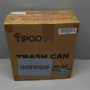 TIPGO Slim Bathroom Trash Can with Lid Soft Close, Step Pedal, 6 Liter / 1.6 Gallon Stainless Steel Trash Bin, Small Garbage Cans for Bedroom, Office, Kitchen (Brown)