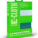 E-Cloth Microfiber Cleaning Cloth Glass Kit - Microfiber Towel Window Cleaning Kit - Microfiber Towels for Cars, Windows, Mirrors, & More - Winter Green (1-Pack)