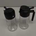 TrendPlain 16oz/470ml Glass Olive Oil Sprayer for Cooking  2 in 1 Olive Oil Dispenser Bottle for Kitchen Gadgets and Air Fryer Accessories, Salad, BBQ - 2 Black