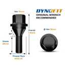 dynofit 12x1.25 OEM/Stock Wheel Lug Bolts, 20pcs ET 19mm Hex 28mm Shank for 2018-2024 Je-ep Compass 2014-2013 Cherokee 2015-2017 Chrysler 2013-2016 Dodge Dart Solid Chrome Studs Set