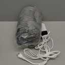 Heated Blanket Electric Throw, Soft Flannel Heating Blanket with 8 Hours Auto Off 10 Fast Heating Levels Machine Washable Sherpa Heated Blanket with Overheating Protection (Throw (50" x 60"), Light Gray)