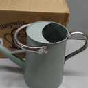 Watering Can for Outdoor&Indoor Plants1.5 Gallon5.7L Metal Watering Can with with Removable SpoutLarge Galvanized Steel Garden Flower Water Can Watering Pot with 2 HandlesCream Green