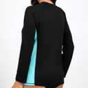 Halcurt Women's Long Sleeve Rash Guard Swim Shirt with Built in Bra Lightweight UPF50+ Quick Dry Swimsuit Top (L)
