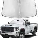 EcoNour Windshield Sunshade Compatible for GMC Sierra 1500 2500 3500 2019-2024 2025 2026, Sun Visor for Front Window Sun Shade Cover, UV Heat Blocker & Protector, Car Accessories
