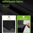 Pureegg Spandex Tablecloth 6ft - 2 Pack, Fitted and Tight Cloth for Rectangle Table, Wrinkle-Free and Stretch Table Cover for Party, Wedding, Banquet and Birthday, Black