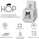 HOP Rabbit Litter Box, Less Mess with Built-in Hay Feeder Designed for Rabbits/Bunnies. Includes Removable Cover and Pan. BPA-Free and Dishwasher Safe. Cat, Guinea Pig and Chinchilla Friendly Too.