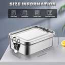 Umigy 4 Pcs Stainless Steel Food Containers Metal Bento Lunch Box Stainless Steel Food Storage Containers, Lockable Clips to Leak Proof, Reusable Dishwasher Snack Boxes for Work (850ml)