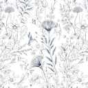 CiCiwind Peel and Stick Wallpaper Blue and White Floral Wall Paper Boho Self Adhesive Removable Contact Paper Bedroom Bathroom Living Room Papel Tapiz para Pared 17.3" × 78.7" 3Pack