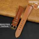 Vintage Leather Watch Band Quick Release Leather Strap For Men Women Handmade Extra Soft Watch Wrist Band Elegant Replacement Stainless Steel Strap 18mm 19mm 20mm 21mm 22mm