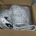 Dulepax Clear Tarp Heavy Duty with Grommets 8x16 FT Waterproof PVC Tarpaulin 14 Mil for Patio Enclosure, Greenhouse Cover, Porch Roof