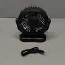 Gaiatop Portable Camping Fan with LED Lantern, Power Display 360 Head Rotation, Hanging Hook for Tent, 3 Speed Quiet Rechargeable, 4000mAh Battery Operated USB Fans for Indoor Outdoor Travel Black