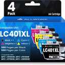 LC401XL LC401 MFC-J1010DW Ink Cartridges for Brother Printer LC 401XL Ink Cartridge Compatible for Brother MFC J1010DW MFC-J1170DW MFC-J1800DW MFC-J1012DW Series Printer (4 Pack) High Yield