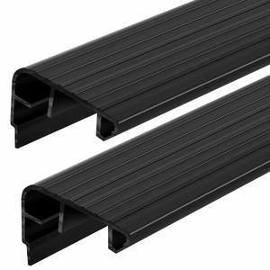 Pangda 2 Pcs 36 L Fixed Vinyl Sill Cap 1-5/32 Inches High Exterior Door Threshold Seal Replacement for Residential Door Trim-to-fit Fixed Vinyl Sill for Residential Entry Waterproof(Black)