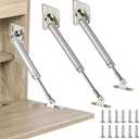 HBL' 2 Pack 150N/33LBS Drop Down Gas Struts for Downward Flap Lid Slowly Down, Such as Drop-Front Desk, Cabinet Desk or Loft Hatch