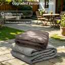 ZonLi 20lbs Weighted Blanket for Adults Sleeping, Double-Sided All Season Reversible 75D Cooling Mesh & Warm Ribbed Microfiber, 48"x72" Grey, Machine Washable