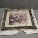 SIMON'S SHOP 11x14 Picture Frame with Mat, Vintage Picture Frames 11x14 Matted to 8x10, Classic Gold Frame with Carved Ornate Floral Lattice Patterns