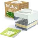 TofuBud Tofu Press - Presser for Firm or Extra Firm Tofu - Dishwasher Safe with Water Drainer - Made from Durable Sustainable Materials - Perfect for Vegan Cooking - Healthy Recipes Cookbook Included