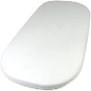 HonestBaby Organic Cotton Fitted Bassinet Sheet, White, 15 x 33