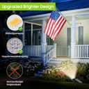 800 Lumens Solar Powered Spot Lights Outdoor - Adjustable Solar Flood Lights with 30 LEDs, 3 Modes, IP65 Waterproof, Solar Light for Landscape, Yard, Garden, Driveway, Tree, Wall(Warm White, 6-Pack)
