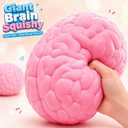 Jumbo Squishy Brain Stress Balls,Giant Realistic Brain Sensory Fidget Toys | Fun Squeeze Toy for Anxiety Relief,Novelty Prank Gag Gift for Adults Birthday Gifts Party Favor,Hand Therapy,Study Work Focus