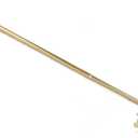 Fantasia Cafe Decorative Window Curtain Rod, 48"- 86" Adjustable Width, 7/16" Diameter, 3/4" Projection - Brass with Matching Finials - Easy to Install Telescoping Rod - Brackets & Hardware Included