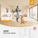 38"Tall Clear Dog Gate Acrylic With Magnetic Open Door,Convenient Entry And Exit,38"High,6-Panel Clear Pet Gate Foldable,acrylic dog gate For Doorway,Stair,Protect Decoration,For Medium And Large Pet