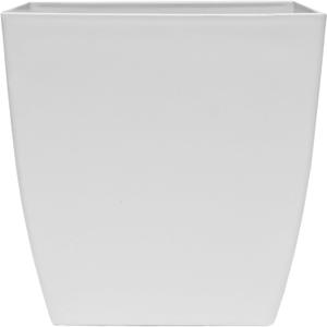 The HC Companies Aria Self Watering Square Plant Pot w/Drainage - Classic Planters for Outdoor Plants & Indoor Plants -Lightweight & UV-Resistant Plastic Pots for Plants (8" Matte White, Pack of 1)