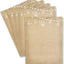 100 Sheet Mason Jar and String Light Rustic Letterhead Paper, 8.5x11 inch Christmas Stationery Paper, Letter Size Write Personalized Greetings, Get Creative and Crafty with Xmas Letter Paper Sheets