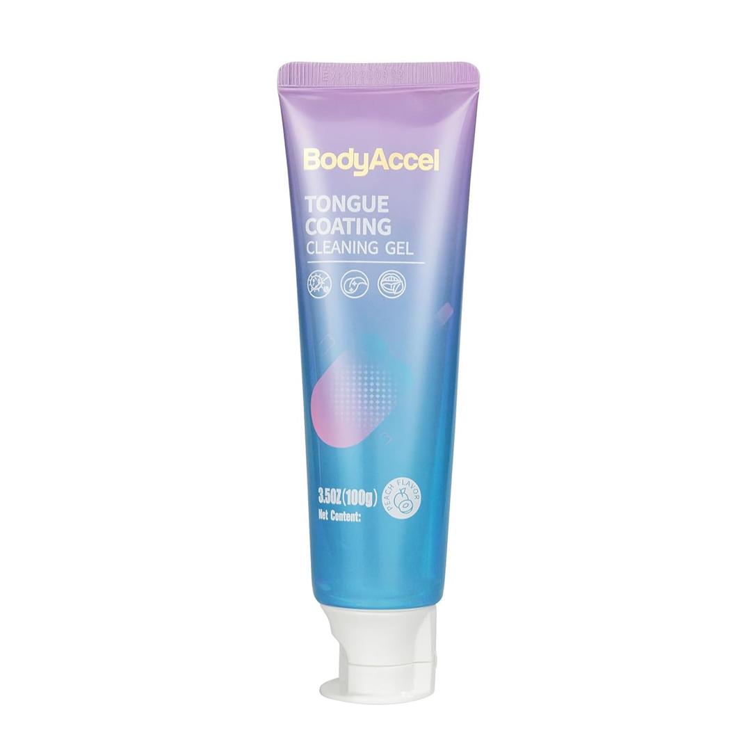 BodyAccel Tongue Cleaner Gel Fresh Breath Oral Care Gel for Bad Breath Removal, Tongue Scraper Gel for Oral Hygiene & Healthy Mouth, 3.5oz