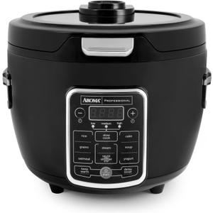 Aroma Professional Touch Glass Lid, Food Steamer, Slow Cooker, Multicooker with 11 Preset Functions, Steam Tray, Measuring Cup, Rice Spatula, 20 Cooked