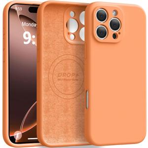 Ktele Magnetic for iPhone 16 Pro Max Case [Compatible with Magsafe] [Premium Silicone Satin-Smooth Touch] Slim Shockproof Anti-Scratch Microfiber Lining Case, 6.9 inch, Bright Orange
