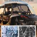 StarknightMT RZR Windshield, Tinted Back Window Compatible with 2014-2023 Polaris RZR XP 1000/4 1000/ XP TURBO/4 TURBO RZR Accessories Rear Windscreen Strong Polycarbonate Dust Panel