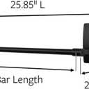 Command Bath Matte Black Towel Bar with Water Resistant Command Strips, Bathroom Organizer, 24 in Bar Length Holds up to 10 lbs