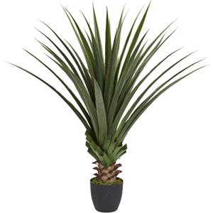 Nearly Natural 4ft Artificial Spiked Agave Plant, Faux Succulent Greenery for Indoor Decor
