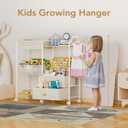 BBLIKE Diaper Caddy Organizer with Hanging Rack - 3 Tier Rolling Baby Storage Cart with Drawers and Side Pockets for Newborn Diaper Organization for Nursery, Crib, Bedroom, Changing Table, Beige