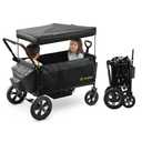 BabyVista Stroller Wagon for Kids, One-Hand Adjustable Push/Pull Handle, Spacious Storage, 8"/12" All-Terrain Wheels, Canopy with Bug Net, Wagon Stroller for Daily Walks, Short Trips & Grocery Runs