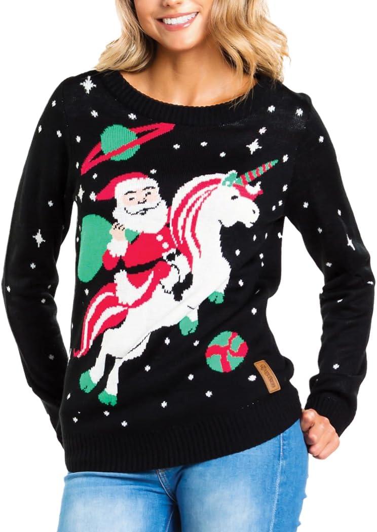 Tipsy Elves Ugly Christmas Sweaters for Women - Funny Festive Womens Christmas Sweaters - Cute Winter Holiday Outfit (M)