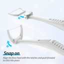 RAZOKO Reusable Dental Flosser Kit, Extra Strong Shred-Resistant Floss, for Hard to Reach Areas, PTFE & PFAS Free (2 White Handles + 240 Refills)