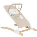 Baby Delight Heirloom Aspen Wooden Baby Bouncer | Infant Baby Chair | 0  6 Months | 100% GOTS Certified Cotton Fabrics | Organic Oat