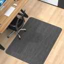 Blvornl Office Chair Mat for Hardwood Floor, 35.4"*47.2" Desk Computer Mat for Hard Wood, Large Anti-Slip Hard Floor Protector Rolling Chair Mat, PVC Desk Rug for Office Black