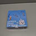 Interactive Cat Toys for Indoor Cats: Upgraded 360 Automatic Spin Flying Bird Feather Wand with Silicone Protected Rod Safe Play, Strong 8cm Suction Cup, USB-Rechargeable for Bored Kittens and Adult (White)