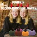 Fall Pumpkin Decor in Door, 6 Colors Mini Knit Pumpkin Set for Thanksgiving Farmhouse Harvest Fall Home Decoration,Fall Gifts for Women Men Coworkers