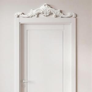 Wenqik 10.4" H x 44" W x 2.6" P Door Frame Molding French Country Pediment Over Door Large Window Frame Decor Onlays for Home Living Room Entryway Wall Art