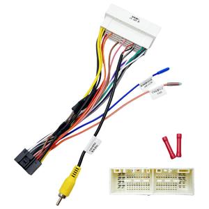 16Pin ISO Aftermarket Radio Harness Adapter for Hyundai 2015-2020 KIA 2016-2020, 16Pin Android Car Stereo Wiring Harness with SWC Reverse RCA Input Cable for Elantra Tucson Sonata K2 K3 K4