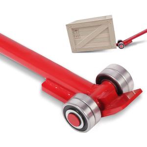 lesolar 5T Pry Bar Load 11000 Pounds Lifting and Handling Pry Bar Steel Pry Bar With Wheels With Bearings Pry Bar 5 Feet Long Handle