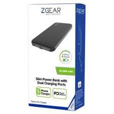 Zgear 10000 mAh Dual Port Power Bank with USB-C Port