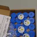 LANKER Flameless Candles with 6H Timer, Flickering Blue LED Tea Lights, Romantic Long Lasting Battery Operated Fake Candles for Party, Halloween and Christmas, Set of 24 (Blue)